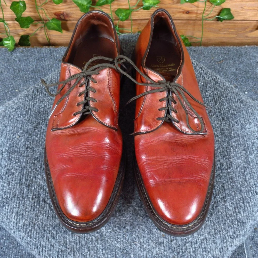 Allen Edmonds Badlands Mens‎ Derby Shoes Size 11 D Casual Comfort Brown Leather